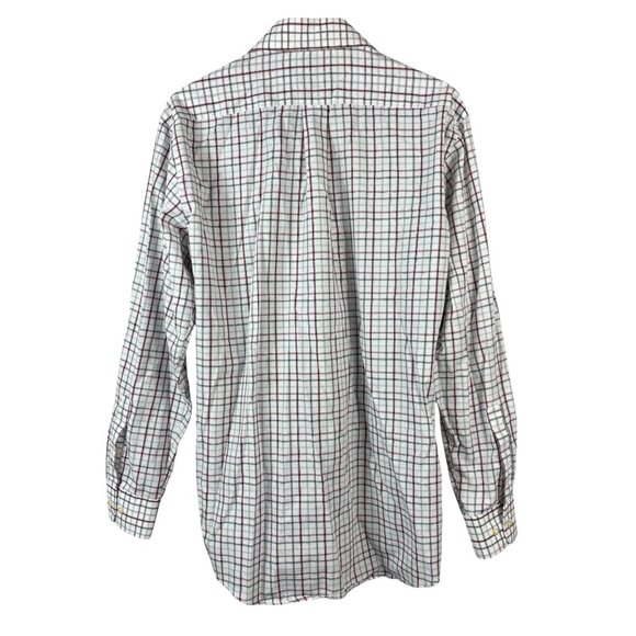 U.S. Polo Assn. Men’s Size 16 -16.5 34/35 Button Down Shirt White Burgundy Plaid - Picture 5 of 9